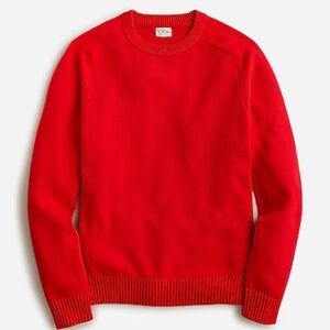 J. Crew heritage cotton crewneck Red Knit Sweater